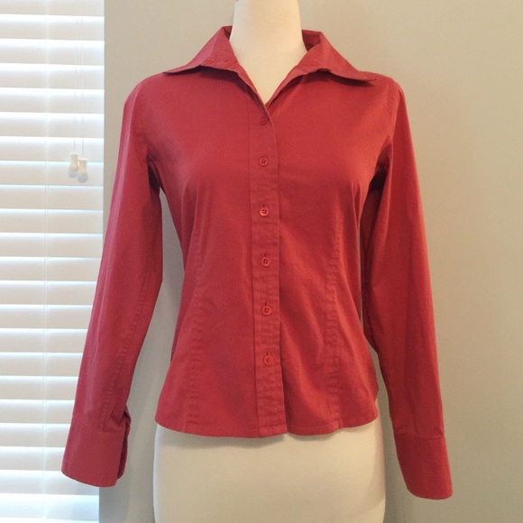 Talbots Salmon Pink Button Down Shirt - Picture 1 of 4